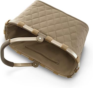 Кошик для покупок reisenthel carrybag frame Rhombus Olive, міцний, водовідштовхувальний, з внутрішньою кишенею, елегантний дизайн