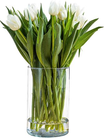 Велика скляна ваза-циліндр для декору, прозора, Trend For Home, 4900 мл, Ø 15,8 см, 21,5 см, для квітів, гілок, пампасної трави