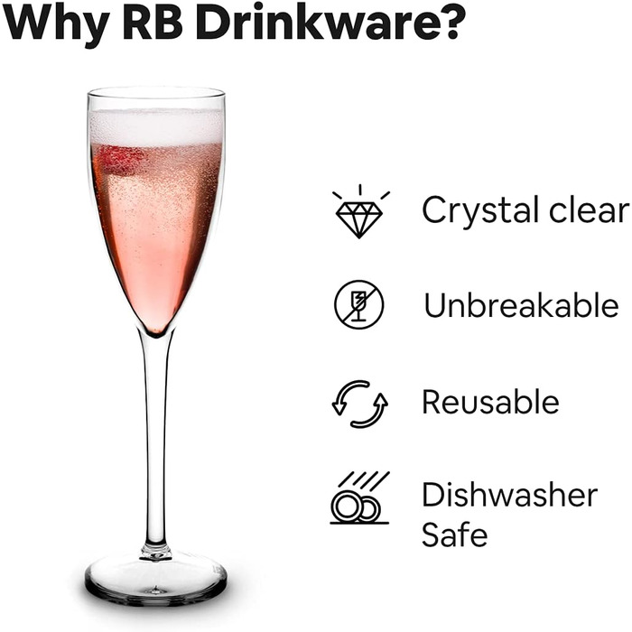 Premium Unbreakable Reusable Red Wine Glasses - 25cl (6 Pack)