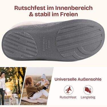 Жіночі халапи EverFoams зимові, антиковзні, теплі, з плюшем та піною з пам'яттю, 38/39 EU, сірі