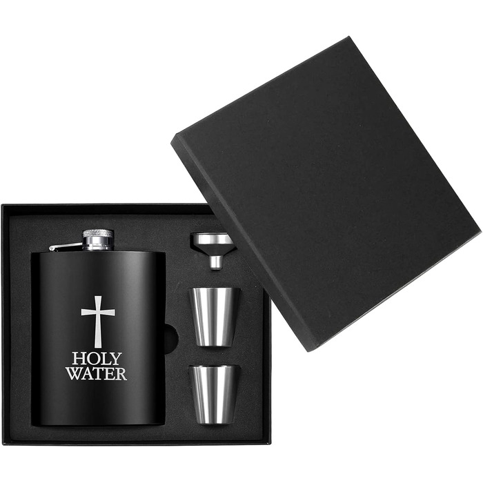 Набір фляг з нержавіючої сталі Wieat 8oz, гравіювання, подарункова коробка, для наречених/почетних гостей, фляга для чоловіків та жінок (з 1x воронкою, 2x стаканами)