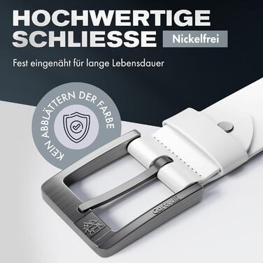 Чоловічий шкіряний ремінь Cartvelli Premium Ledergürtel, Made in Germany, з подарунковою коробкою.  Шкіряний ремінь для джинсів, штанів, чинос, під костюм. Ширина 40 мм. Довжина 105/120 см.