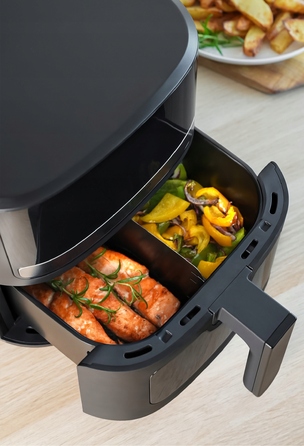 Аерофритюрниця Mozano 5л, потужна безнамастильна фритюрниця 1500 Вт