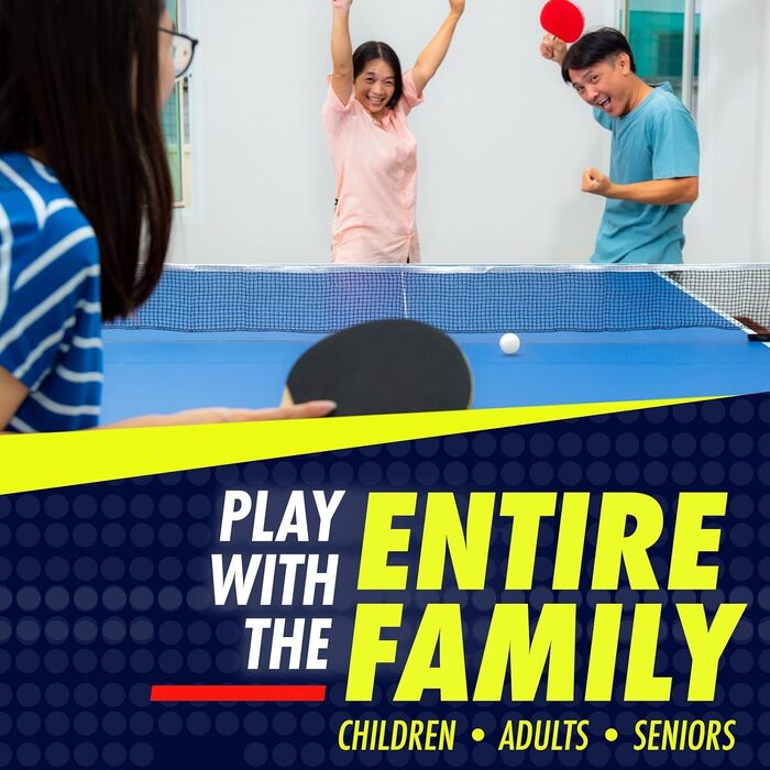 Professional Ping Pong Set with Paddles, Balls, Net & Case - Table Tennis Equipment