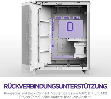 NZXT H9 Flow (2025) – великий корпус для ПК Mid-Tower з двома камерами, підтримка 420мм радіатора, 3 x 140мм та 1 x 120мм вентилятори, загартоване скло, готовність до Back-Connect