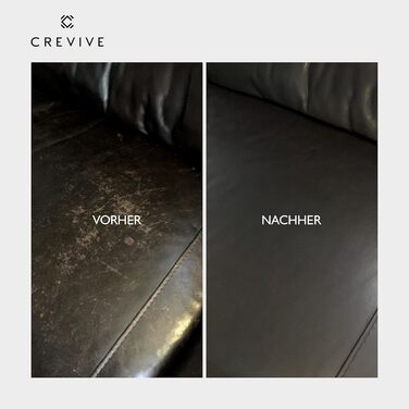 CREVIVE Leather Dye 500 ml – Color selectable – for genuine leather and faux leather for dyeing and recoloring leather – Black