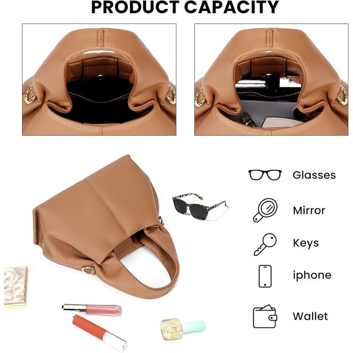 Сумка-клатч жіноча Cloud Pouch Bag коричнева міні: сумка через плече, ретро крос-боді з ремінцем