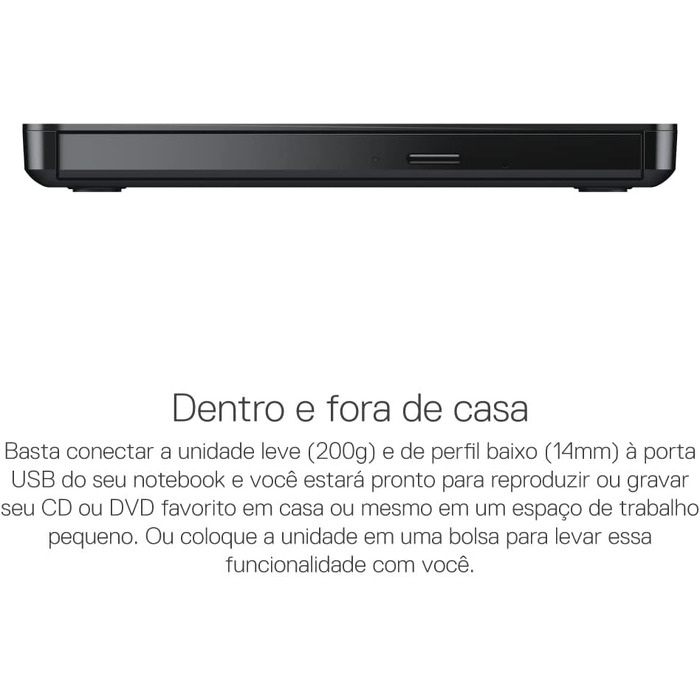 Зовнішній DVD-привід Dell Slim DW316 DVD+/-RW (8x8x5x) USB 2.0 для ноутбуків Inspiron, OptiPlex, Vostro, XPS, чорний