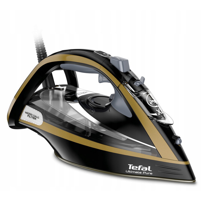 Парова праска Tefal Ultimate Pure 9865, 3000 Вт, потужний паровий удар 250 г/хв, система Anti-Drip