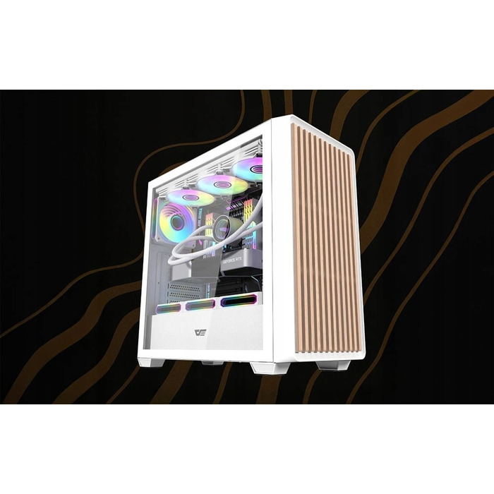 Корпус для комп'ютера darkFlash DS900WD Midi Tower (білий, ATX, загартоване скло, gaming)