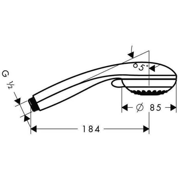 hansgrohe Crometta 85 - Showerhead, Hand Shower with 3 Spray Patterns, Showerhead, Showerhead with Anti-Limescale Function, Chrome, 28563000