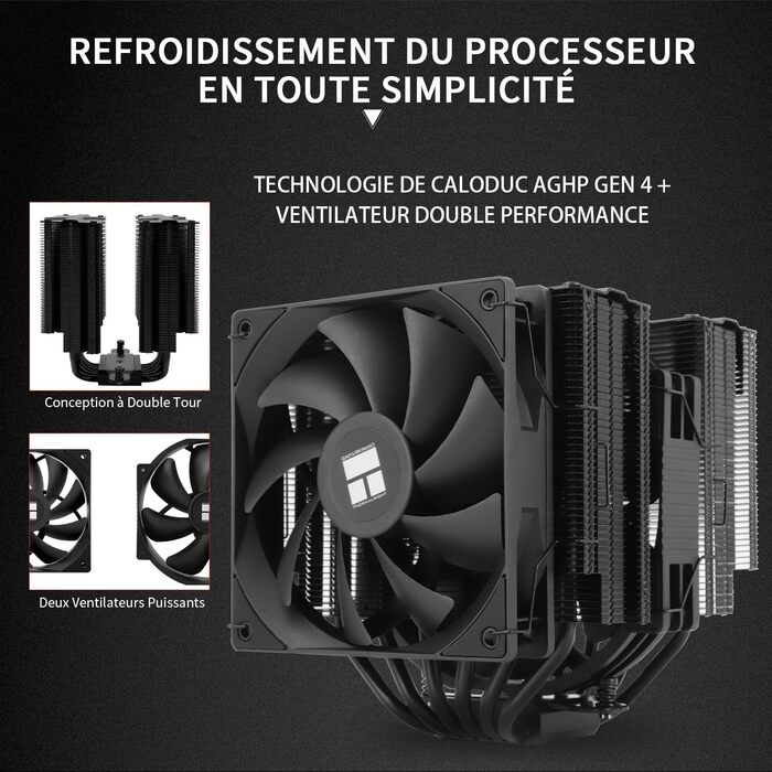 Thermalright Peerless Assassin 140 - Кулер для CPU з 6 тепловими трубками, чорний, для AM5/AM4 та Intel LGA 1700/1851/1150/1151/1200