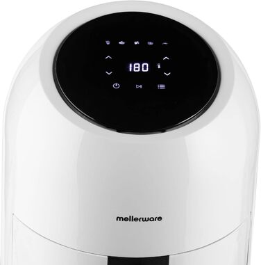 Фритюрниця повітряна MELLERWARE 1450W з скляним контейнером 4.5L, 9 програм, сенсорний дисплей, таймер 60 хв, для миття в посудомийній машині