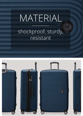 Чемодан великий хардлайнер 77 см, TSA, 130 л, розширення об'єму, темно-синій