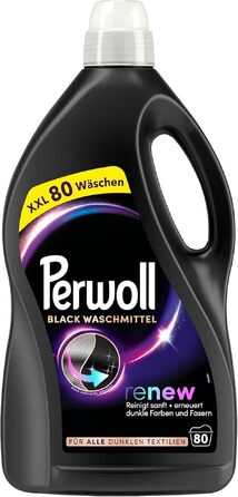 Рідкий пральний засіб Perwoll Renew Black для темного одягу, відновлення кольору та волокон, 80 прань