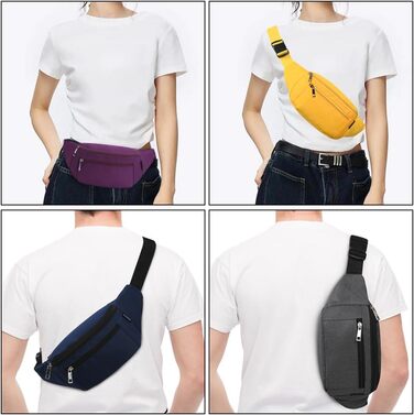 Поясна сумка на пояс для чоловіків та жінок, водонепроникна, для спорту, подорожей, фітнесу, велосипеда, бігу (фіолетовий)