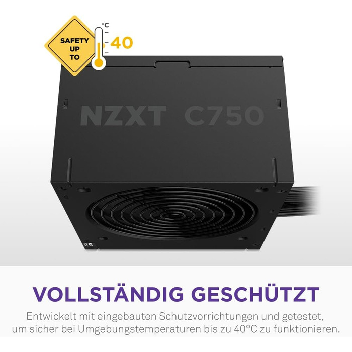 Блок живлення NZXT C850 Gold ATX 3.1, 850W, повністю модульний, 80 Plus Gold, чорний