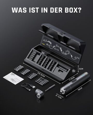 Fanttik S2 Pro: Акумуляторний шуруповерт 3.7V з набором біт, 7 рівнів крутного моменту, для меблів та ремонту