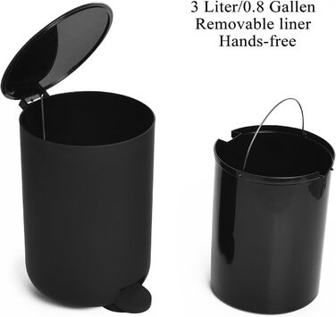 Набір для ванної кімнати AJEUNGAIN, сірий, сучасний, 5 предметів: відро для сміття, тримач для туалетного паперу, диспенсер для мила, стакан для зубних щіток, піднос