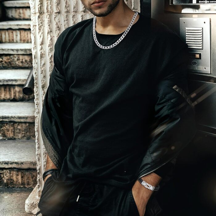 Чоловічий шкіряний браслет - подарунок для чоловіка, тата, дідуся. Чоловічі шкіряні браслети та намиста. Подарунок на День батька, Різдво, День святого Валентина. Чорний браслет-намисто