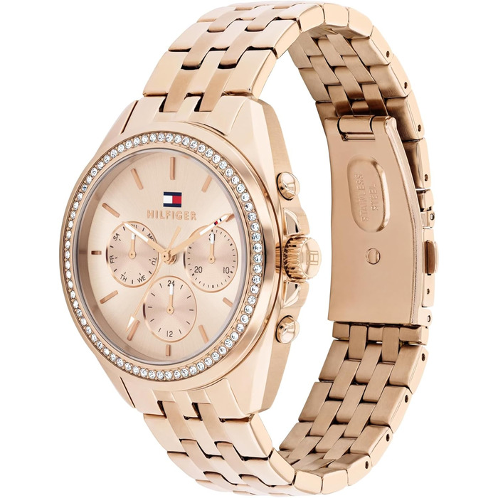 Годинник Tommy Hilfiger для жінок з рожевозолотим корпусом та сталевим браслетом (Quarz)