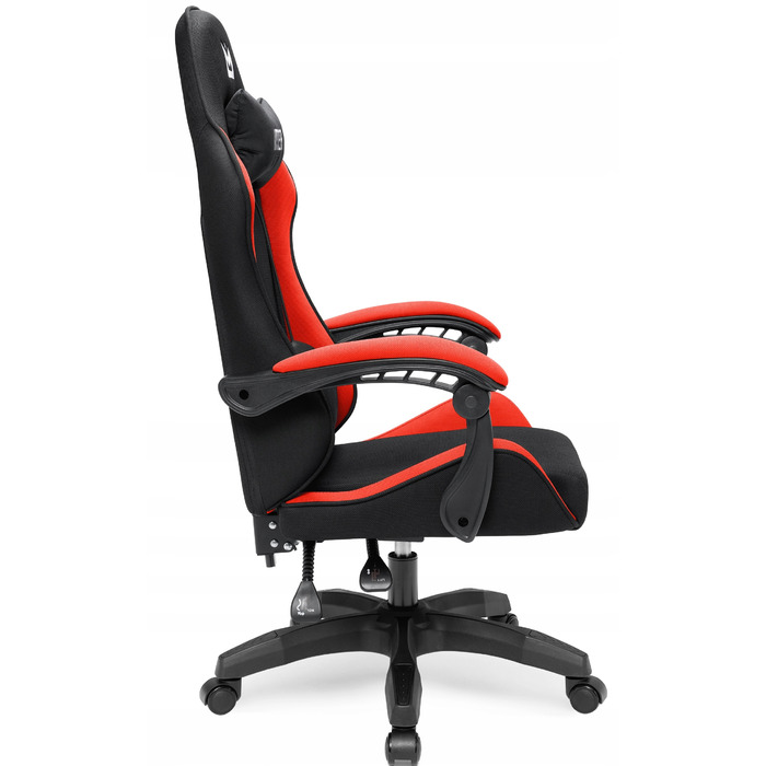 Ігрове крісло IMBA seat Strider, тканина, чорно-червоне