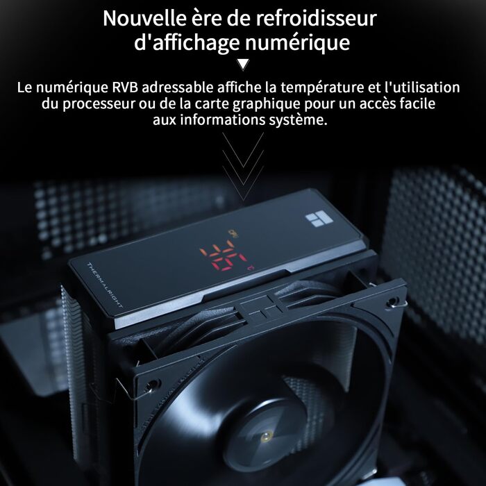 Thermalright Assassin X 120R Digital White - кулер для CPU з 4 тепловими трубами, цифровим дисплеєм та PWM вентилятором (AM5, LGA1700/1851/1150/1151/1200)