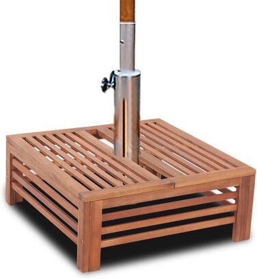 vidaXL Acacia Wood Parasol Stand Umbrella Stand Parasol Stand