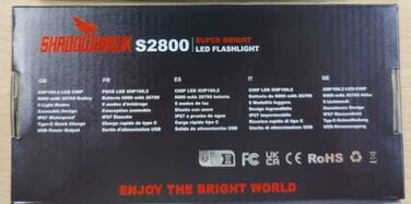 Ліхтарик Shadowhawk XHP160.2 550000 Лм, надяскравий, акумуляторний, USB-зарядка, тактичний, IP67 водонепроникний, для кемпінгу та активного відпочинку