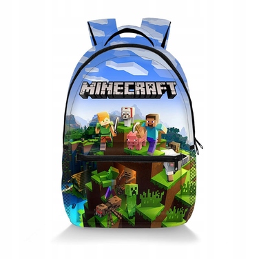 Шкільний рюкзак Minecraft однокамерний, багатоколірний