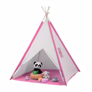 Relaxdays Teepee Play Tent with Floor Mat