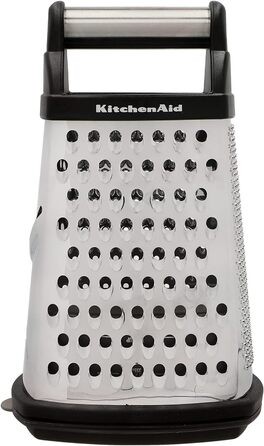 KitchenAid Чотиригранна тертка для сиру з нержавіючої сталі з шинковкою, теркою та зчищувачем цедри, 1 шт.