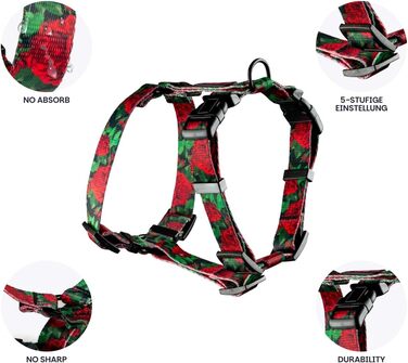 Шлейка для собак середніх порід | Не вбирає вологу | Регульована | З контролем | Легка класична шлейка | Dog Harness | Eternal Rose, M - виміряйте розмір собаки