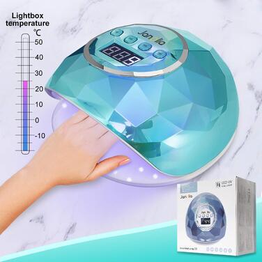 Лампа для манікюру Janolia 86W UV LED з сенсором та LCD дисплеєм для гель-лаку, підходить для нігтів рук та ніг