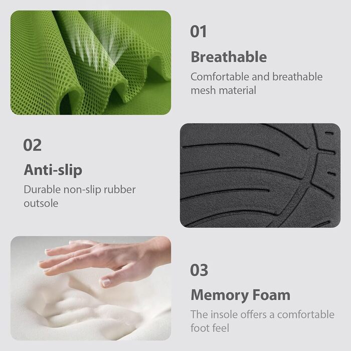 Чоловічі домашні капці з ефектом пам'яті Memory Foam, протиковзкі пантофлі для дому та вулиці, літні, колір зелений, розмір 48/49 EU