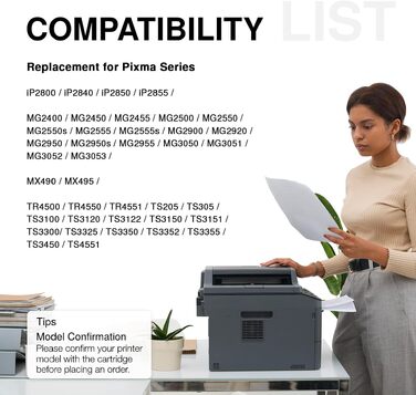 Картридж Canon PG-545 XL чорний (сумісний) від Economink для Pixma TR4550, TR4551, TS3151, TS3350, TS3450, MG2550, MG2550s, MG2555s, MX495