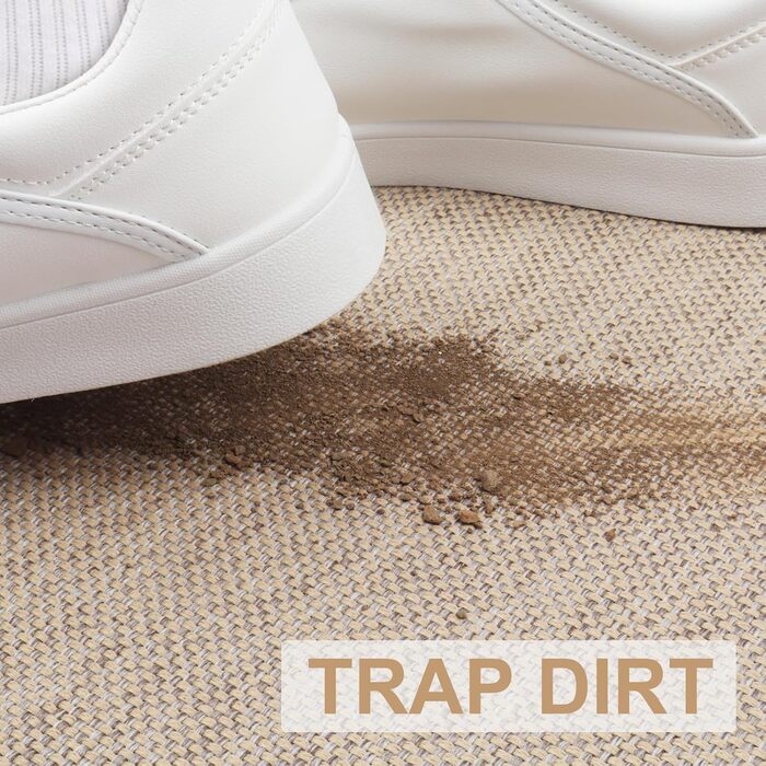 Килимок для дому LEKEEPGO 43x75 см, антиковзаючий, миючий, вбираючий, бежевий