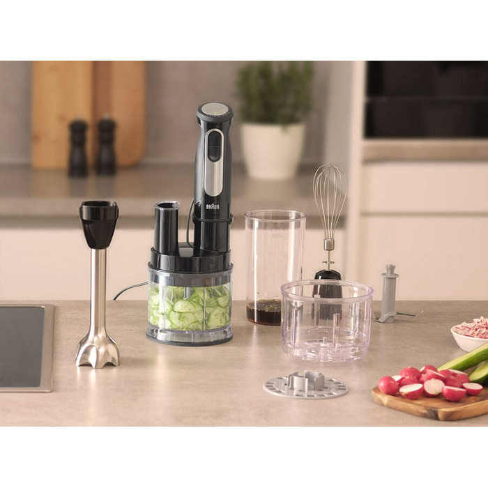 Ручний блендер Braun MultiQuick 5 Pro MQ 55755M, 1000 Вт, чорний