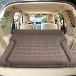 Надувний матрац для авто Vinteky з електричним насосом, 180x145 см, сірий (для кемпінгу, подорожей)