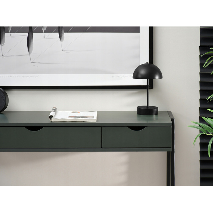Прямокутний письмовий стіл Mebel-Partner 100 x 45 x 75 см, чорний з зеленим