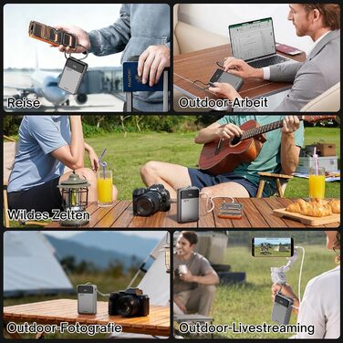 Power Bank Hichain 65W 20000mAh з кабелем USB-C, LED дисплей, чорний - для MacBook, iPhone, Samsung, iPad