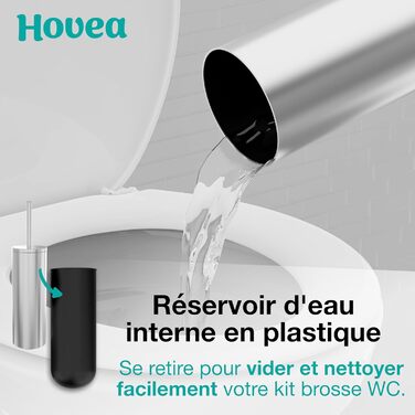 Набір щіток для унітазу Hovea (2 шт.) - чорний колір, силікон та метал. Кріплення на стіну без свердління. Тримач для щіток. Модель WC3620