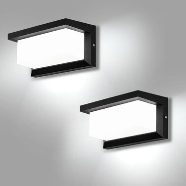 LED вуличне освітлення Lightsjoy - вулична лампа настінна 18W, IP66, алюміній, нейтрально-білий світ (2 шт)