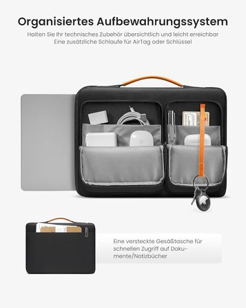 tomtoc 360° Laptop Bag Sleeve for New 16-inch MacBook Pro M4/M3/M2/M1 Pro/Max (2024-2019) A3403 A3186 A2991 A2780 A2485 A2141, Laptop Bag Laptop Sleeve Fits ASUS Vivobook 15/16, Dell Inspiron 15