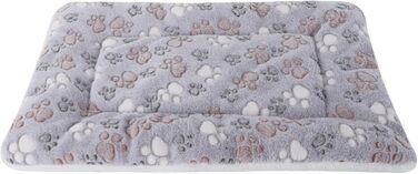 М'який флісовий лежак для собак та котів - фліс, 89x68 см (синій фон, білі зірки)