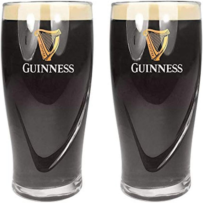 Дві склянки Guinness, офіційний мерч, з тисненням