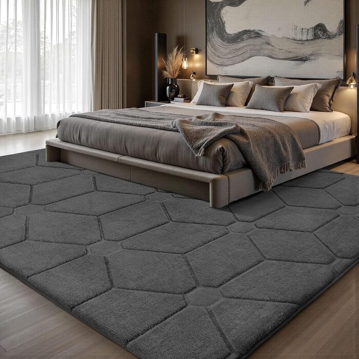 Килим Sour Lemon для вітальні/дитячої 160x230 см, сірий, миючий, з коротким ворсом