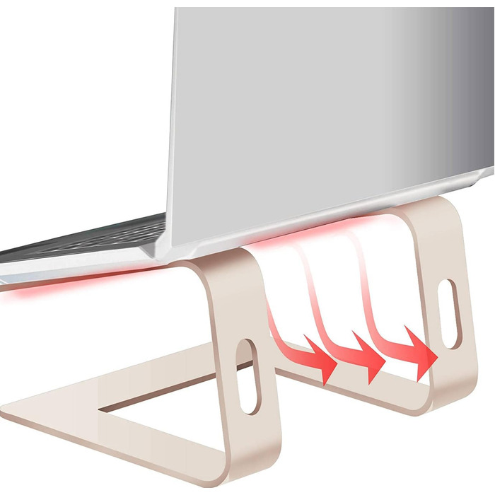 Підставка для ноутбука Orionstar, ергономічна, алюмінієва, з вентиляцією, сумісна з MacBook, Samsung, 10-15.6 дюймів, сіра (золота)