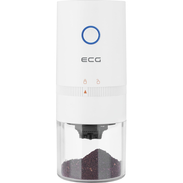 Електрична кавомолка ECG KM 150 Minimo White, USB-C, біла