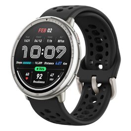 Смарт-годинник Amazfit Active 2 44мм: GPS, фітнес-трекер, 160+ режимів спорту, моніторинг сну, водонепроникний, для Android та iPhone, чорний силікон